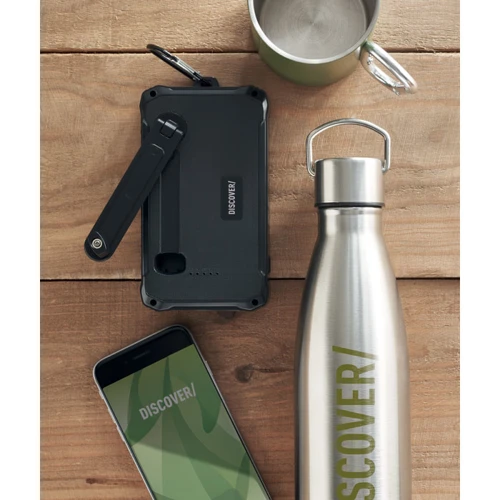 DYA 8000 mAh napelem/dinamós töltő Fekete 