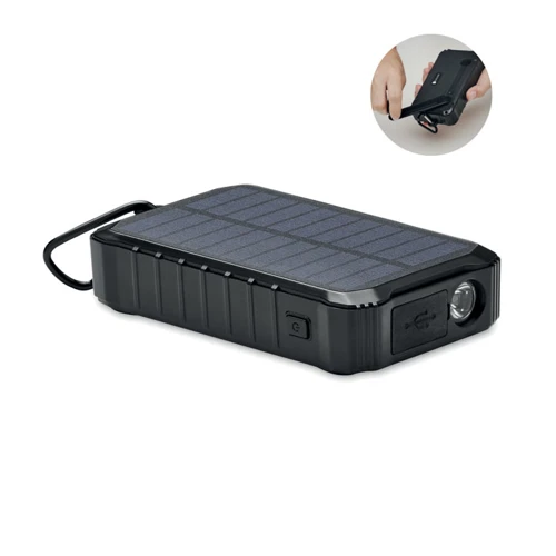 DYA 8000 mAh napelem/dinamós töltő Fekete 