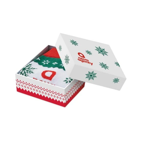 Egyedi dizájn szerinti bambusz jacquard crew zokni.  