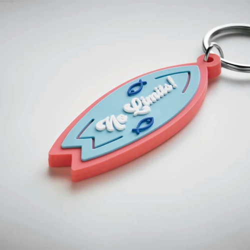 Egyedi formájú PVC kulcstartó az Ön logójával mindkét oldalon  