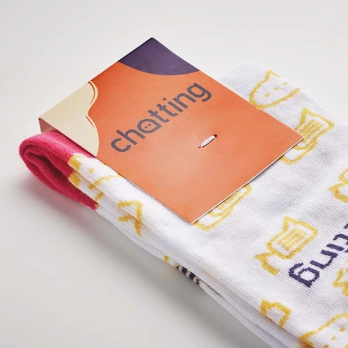 Európai gyártás - Pamut jacquard crew zokni.  