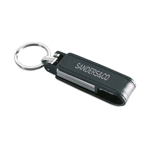 Fém USB pendrive bőr borítással 1-64GB.  