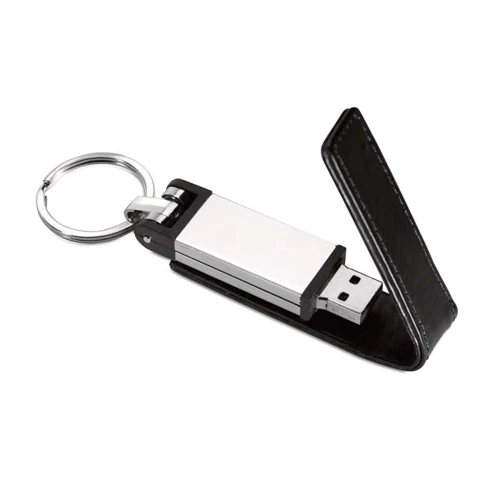 Fém USB pendrive bőr borítással 1-64GB.  