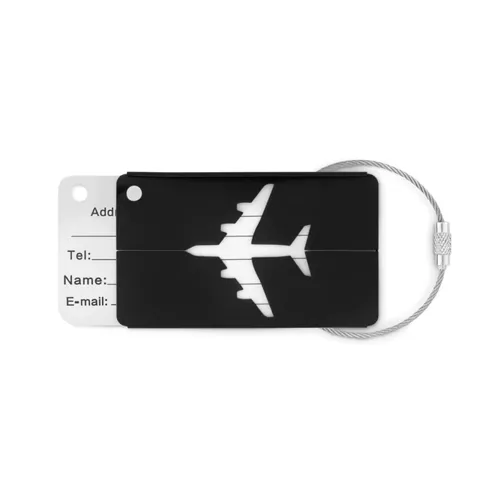 FLY TAG Alumínium bőröndcímke Fekete 