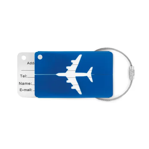 FLY TAG Alumínium bőröndcímke Királykék 