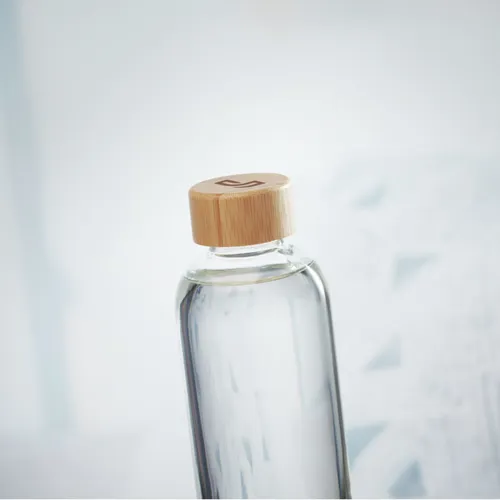 FRISIAN Palack bambuszfedéllel, 650 ml Áttetsző 