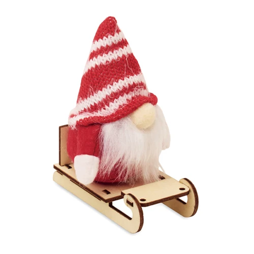 FROSTY SLEIGH Manó fa szánon Piros 