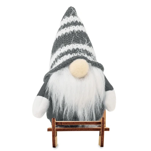 FROSTY SLEIGH Manó fa szánon Szürke 