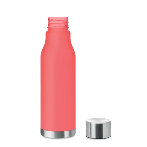 GLACIER RPET RPET palack, 600 ml Áttetsző Piros 