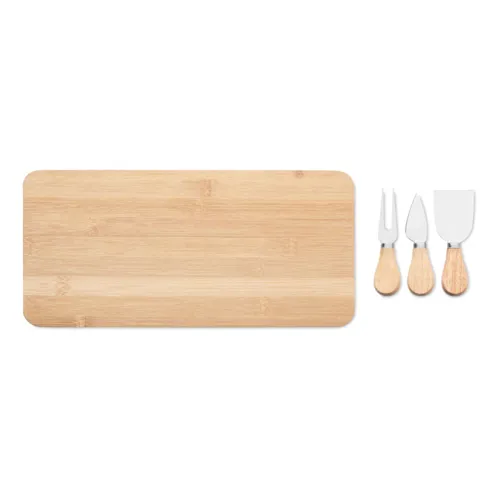 GLENAVY Bambusz sajttálaló készlet Fa 