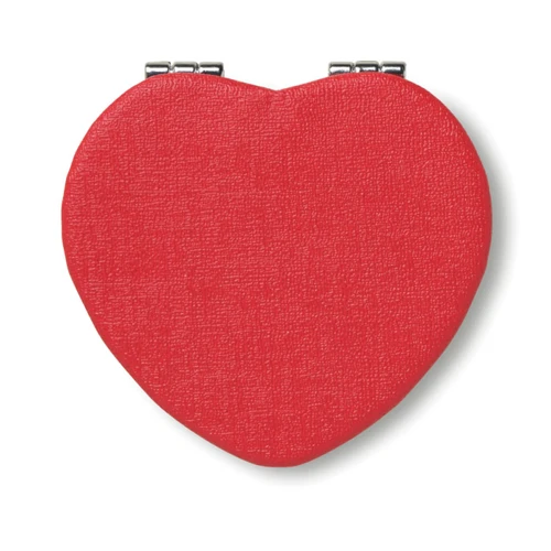 GLOW HEART Szív alakú PU tükör Piros 