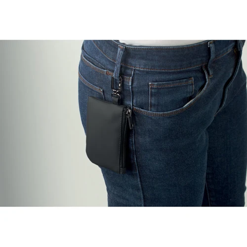 GUARDO PU kulcs-/pénztárca karabiner Fekete 