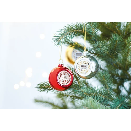 HAPPY BALL Gömbdísz szublimációhoz Piros 