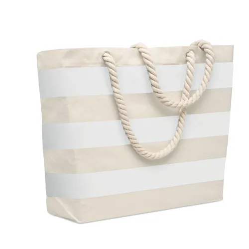 HEAVEN STRIPE Pamut strandtáska 220 g/m² Fehér 