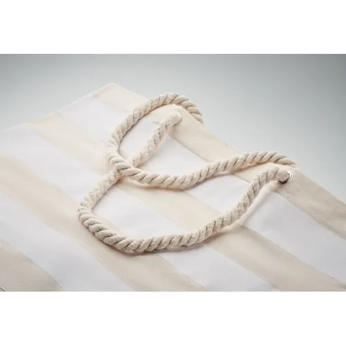 HEAVEN STRIPE Pamut strandtáska 220 g/m² Fehér 