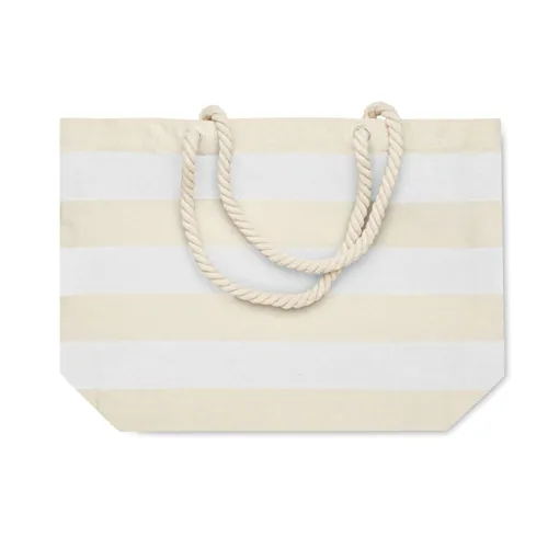 HEAVEN STRIPE Pamut strandtáska 220 g/m² Fehér 