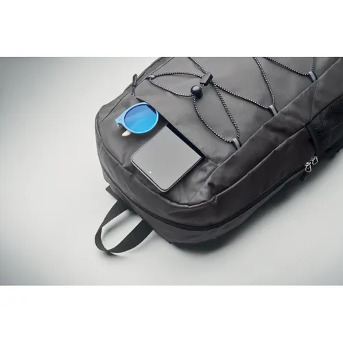 HIGE 600D RPET poliészter hátizsák Kőszürke 