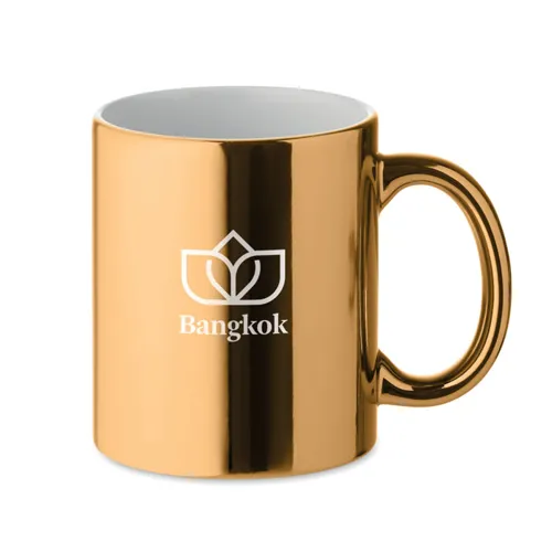 HOLLY Kerámia bögre metál 300 ml arany 