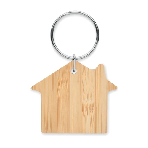 HOUSEBOO Ház alakú bambusz kulcstartó Fa 