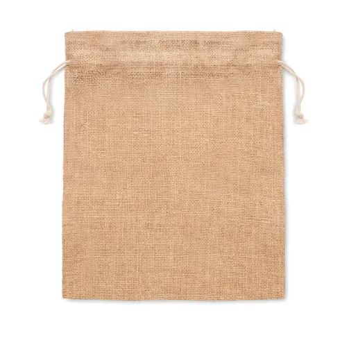 JUTE SMALL Kis juta ajándéktasak 14x22 cm Bézs 