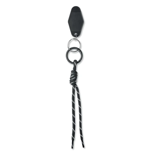 KEYBRAID Fonott zsinóros kulcstartó Fekete 
