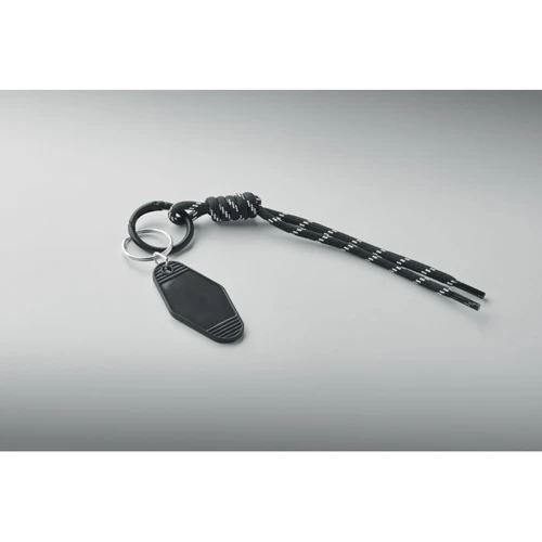 KEYBRAID Fonott zsinóros kulcstartó Fekete 