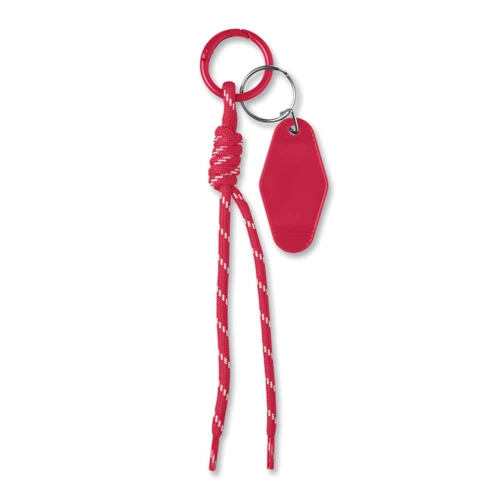 KEYBRAID Fonott zsinóros kulcstartó Piros 