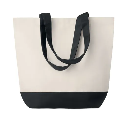 KLEUREN BAG Vászon strandtáska, 280 g Fekete 