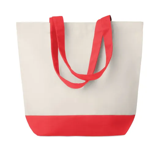 KLEUREN BAG Vászon strandtáska, 280 g Piros 