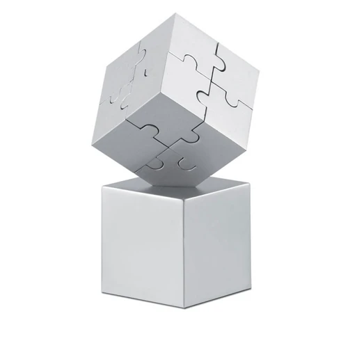 KUBZLE 3D fém kirakó játék Matt Ezüst 