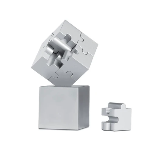 KUBZLE 3D fém kirakó játék Matt Ezüst 