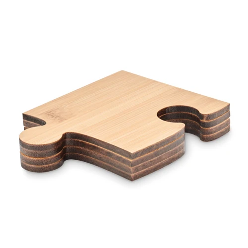 LEPY 4 részes puzzle alátét készlet Fa 