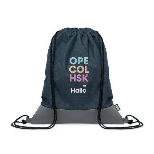LIBAG RPET és PU húzózsinóros táska Francia Tengerészkék 