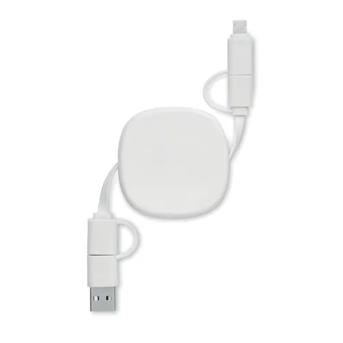 LINEA 60W visszahúzható töltőkábel Fehér 