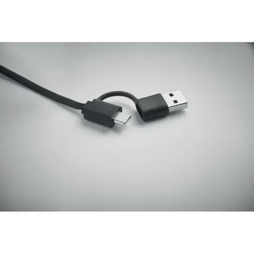 LINEA 60W visszahúzható töltőkábel Fekete 
