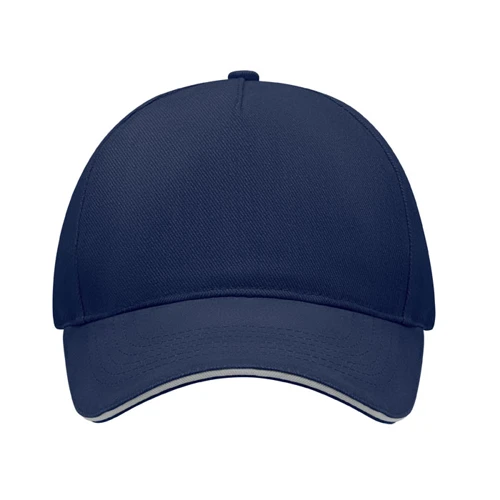 LONG BEACH SINGA 5 panel baseball sapka 260g/m² Kék/Fehér 