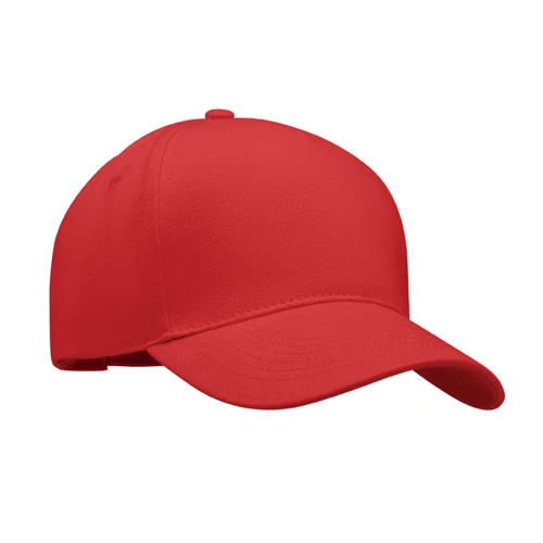 LONG BEACH SINGA 5 panel baseball sapka 260g/m² Piros 