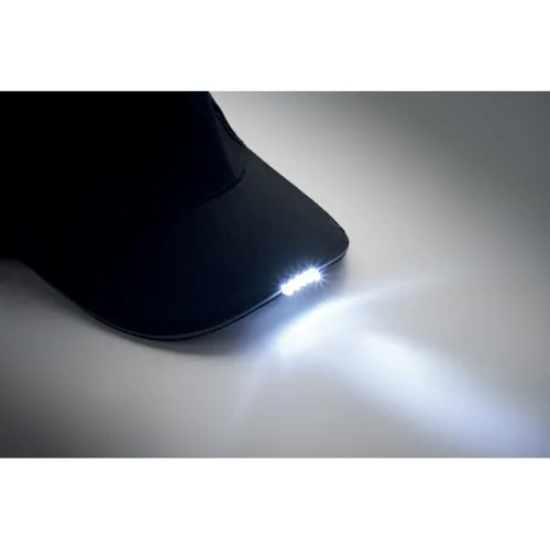 LUZCAP 5 paneles LED sapka 220 g/m² Fekete 