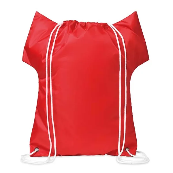 210D poliészter húzózsinóros táska T-Shirt formában  