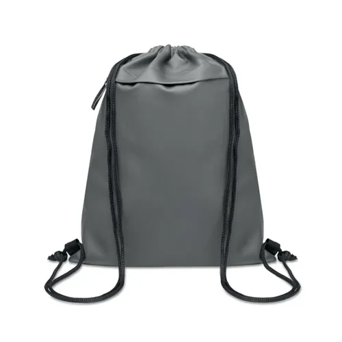 BANGKOK BAG Húzózsinóros táska, 600D RPET sötét szürke 