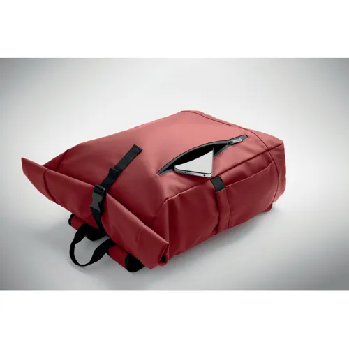 BANGKOK ROLL Rolltop laptop hátizsák 600D Piros 