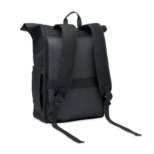 BANGKOK ROLL Rolltop laptop hátizsák 600D Fekete 