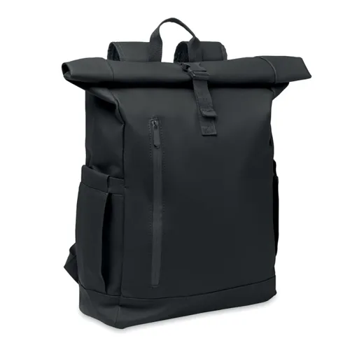 BANGKOK ROLL Rolltop laptop hátizsák 600D Fekete 
