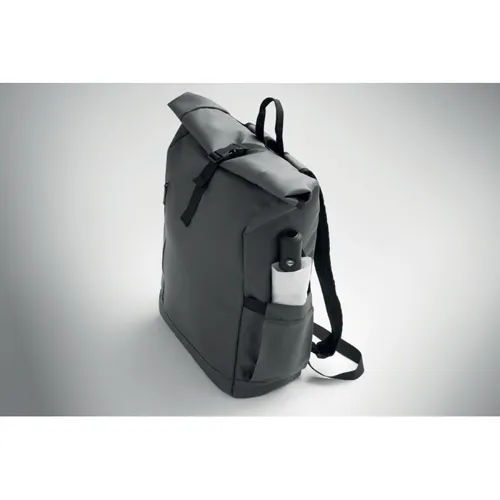 BANGKOK ROLL Rolltop laptop hátizsák 600D sötét szürke 