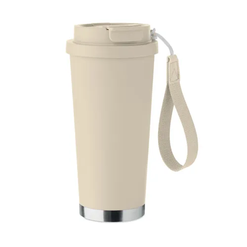 TOPAZ LARGE Duplafalú pohár 500 ml bézs 