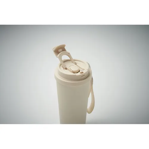 TOPAZ LARGE Duplafalú pohár 500 ml bézs 
