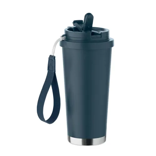 TOPAZ LARGE Duplafalú pohár 500 ml sötétkék 