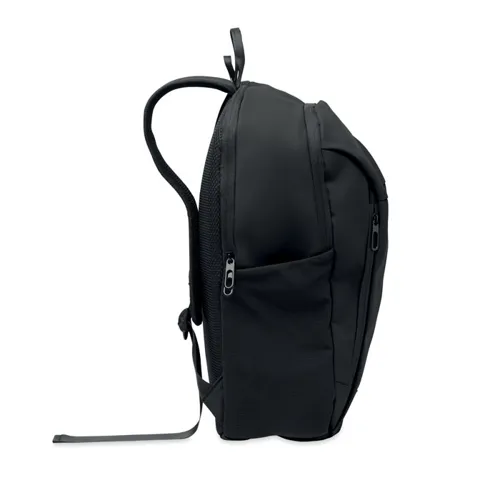 KOROVIN 15 col puha PU laptop hátizsák Fekete 
