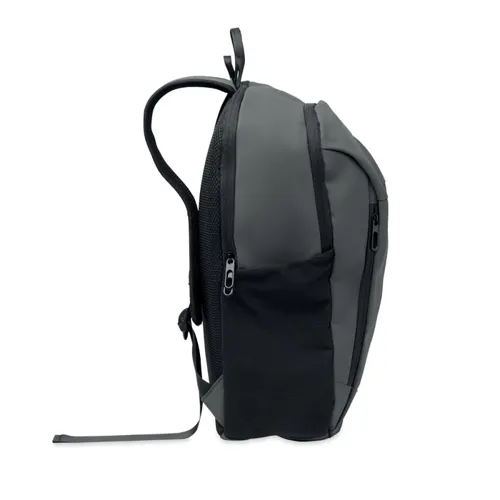 KOROVIN 15 col puha PU laptop hátizsák sötét szürke 