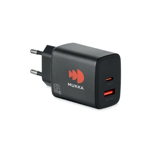 EXTEN EU 2 pólusú fali adapter/töltő Fekete 